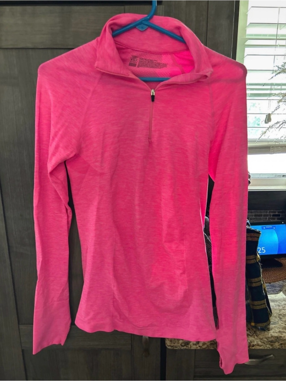 Victoria's Secret Hot Pink Quarter-Zip Pullover